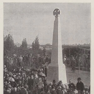 Lord George Hamilton unveiling the Kent Martyrs Memorial at Canterbury (engraving)