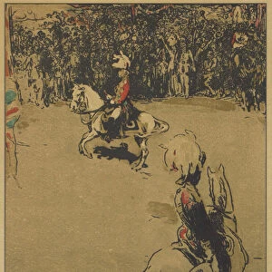 Lord Roberts on Horseback, 1900 (colour litho)
