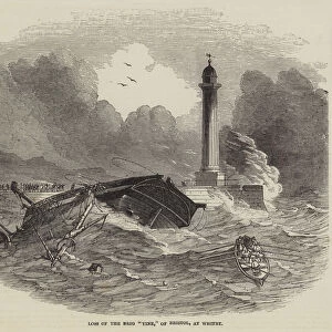 Loss of the Brig "Vine, "of Bristol, at Whitby (engraving)