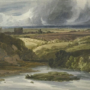 Lydford Castle, 1800 (w / c & gouache over graphite on white laid paper)