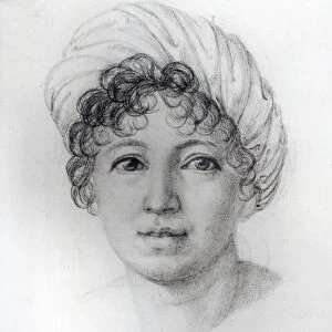 Madame de Stael (pencil on paper)