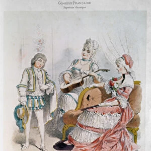 Mademoiselle Reichemberg as Cherubin, Mademoiselle Croizette as Suzanne and Mademoiselle