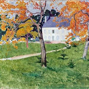 Maison parmi les arbres - Peinture de Emile Bernard (1868-1941), huile sur toile, 1888 - House among trees, Oil on canvas by Emile Bernard, 1888 - Van Gogh Museum, Amsterdam