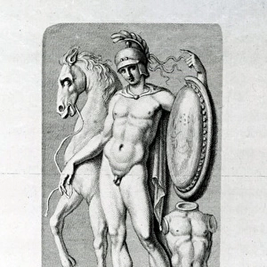 Male Nude, 18th Century (engraving)