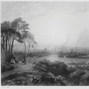 Manchester, from Kersal Moor, from the picture in the Royal Collection (engraving)