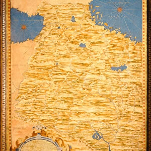 Map of Armenia (oil on panel)