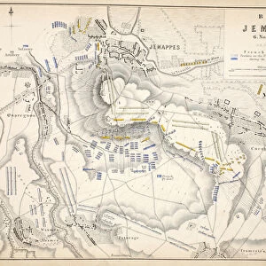 Map of the Battle of Jemappes, published by William Blackwood and Sons