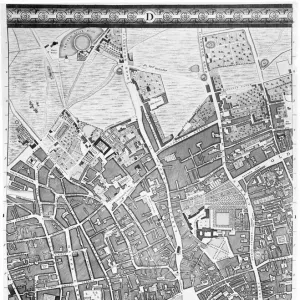 A Map of Clerkenwell, City of London, 1746 (engraving)