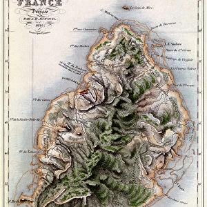 Mauritius Metal Print Collection: Maps