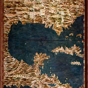 Map of Mexico, Cuba, Florida and Jamaica, c. 1567. (mural painting)