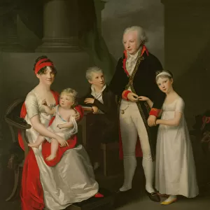 Marc Andre Souchay (1759-1814) and His Family, c. 1805 (oil on canvas)