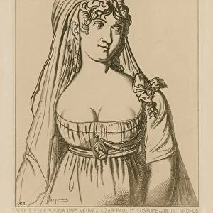 Maria Feodorovna, widow of Tsar Paul I of Russia (engraving)