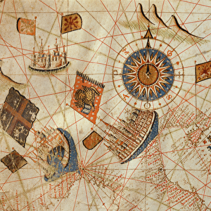 The maritime cities of Genoa and Venice, from a nautical atlas of the Mediterranean