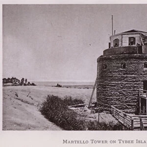 Martello Tower on Tybee Island (b / w photo)