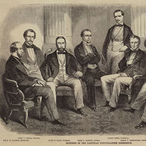 Members of the Danubian Principalities Commission (engraving)