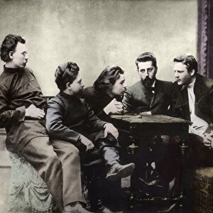 Members of Sreda literary circle, formed in the second half of the 1890s by Russian