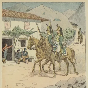 Mes troupes se trouvaient deja au sein de l Espagne (colour litho)