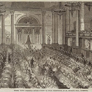 Messers Copes Christmas Entertainment to their Workpeople at St Georges Hall, Liverpool (engraving)