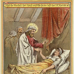 The Miracles of Christ: curing Peters mother-in-law of fever (chromolitho)