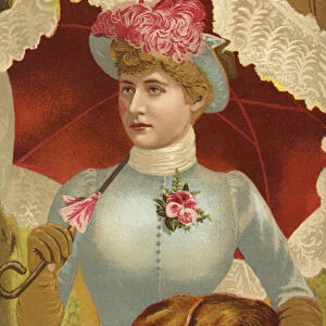 Miss Mary Anderson (colour litho)