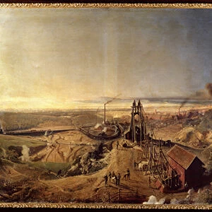 Montchanin clay mine and cellar. Painting by Francis Bonhomme, 1850. Ecomusee du Creusot