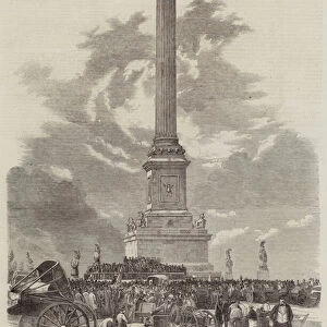 Monument to Major-General Sir Isaac Brock, KB, on Queenston Heights, Upper Canada, inaugurated 13 October Last (engraving)