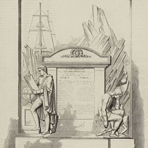 Monument to Sir John Franklin and his Companions in the Painted Hall of Greenwich Hospital (engraving)