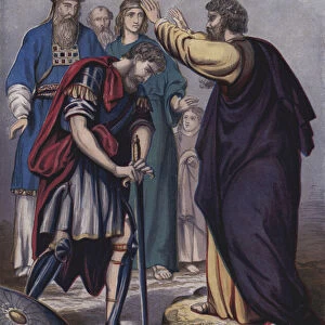 Moses naming Joshua as his Successor (chromolitho)