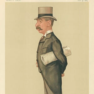 Mr Charles Thomson Ritchie, Sugar bounties, 31 October 1885, Vanity Fair cartoon (colour litho)