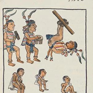Ms Palat. 218-220 Book IX Aztec entertainers, musicians, jugglers and hunchbacks