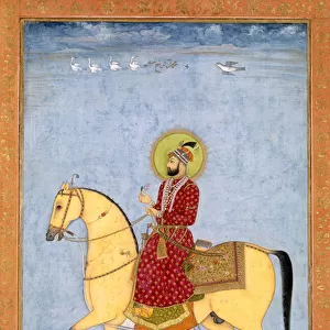 The Mughal Emperor Farrukhsiyar(1683-1719) (r. 1713-19), from the Large Clive Album