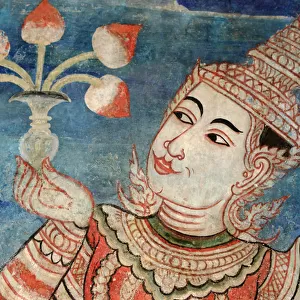 Detail from a mural in the Viharn laikam at Wat Phra Singh