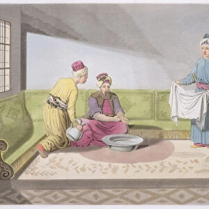 Muslim Performing his Ablutions, plate 34 from Part III