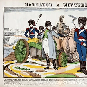 Napoelon a Montereau February 28, 1814 - Image d Epinal, 19th century