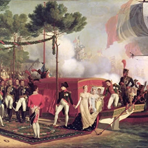 Napoleon I (1769-1821) and Marie Louise (1791-1847) Disembarking at Antwerp, 1810