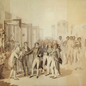 Napoleon I (1769-1821) Visiting the Sevene Brothers Factory in Rouen, November 1802