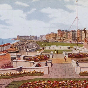 New Promenade Gardens, Brighton and Hove (colour litho)