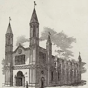 New Protestant Church of the Waldenses, at Turin (engraving)
