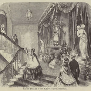 The New Staircase of her Majestys Theatre, Haymarket (engraving)