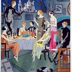 New Years Eve, fashion plate from Art, Gout, Beaute, published in Paris