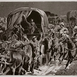 Night attack on a Boer convoy by mounted infantry under Colonel Williams