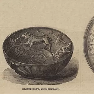 Nimroud Antiquities in the British Museum (engraving)
