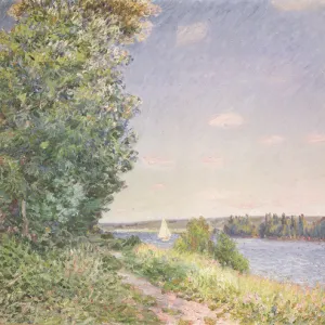 Normandy, the water path in the evening, Sahurs, 1894 (oil on canvas)