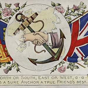 North or South, East or West, As a Sure Anchor a True Friends Best (coloured lithograph)