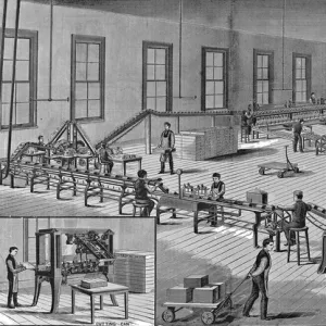 Nortons improved automatic machinery for making tin cans, c. 1901 (litho)