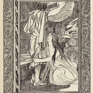 Odysseus threatening Circe (engraving)