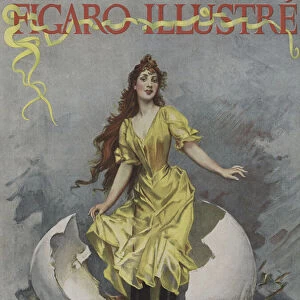 Oeuf de Paques (Easter Egg). Cover of Le Figaro Illustre, April 1893 (colour litho)