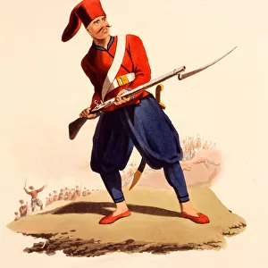 Officer of European Infantry of Ottoman Army, from