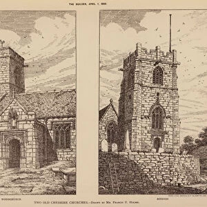 Two Old Cheshire Churches (engraving)
