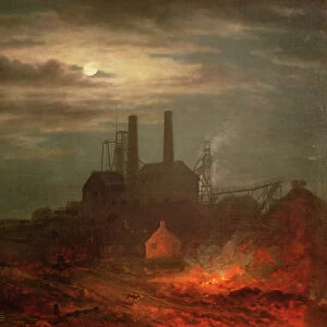 Old Hetton Colliery, Newcastle (oil on canvas)